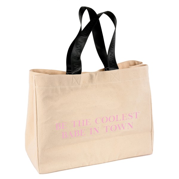NISAWI Shopper "Coolest babe in town (rosa)"