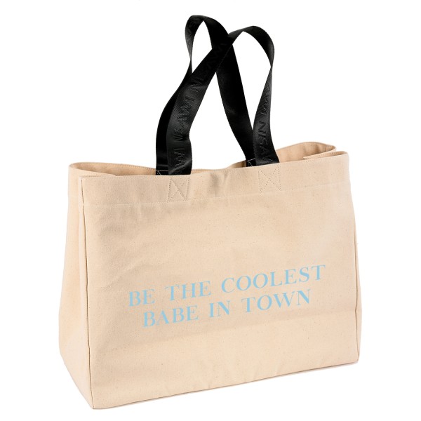 NISAWI Shopper "Coolest babe in town (hellblau)"